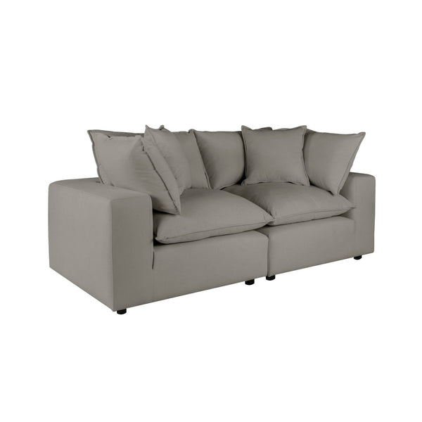 TOV Furniture Cali 80" Modular Loveseat – Versatile Performance Fabric with Contemporary Design for Modern Living Slate REN-L0090-LS