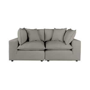 TOV Furniture Cali 80" Modular Loveseat – Versatile Performance Fabric with Contemporary Design for Modern Living Slate REN-L0090-LS