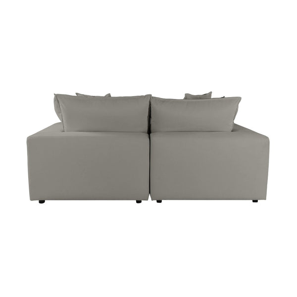 TOV Furniture Cali 80" Modular Loveseat – Versatile Performance Fabric with Contemporary Design for Modern Living Slate REN-L0090-LS