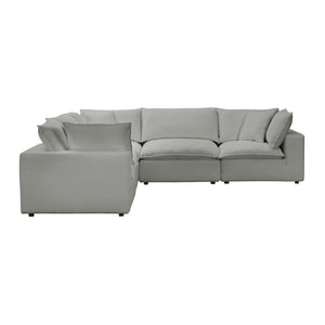 TOV Furniture Cali Modular L-Sectional Sofa: Versatile Performance Fabric Design for Modern Comfort & Style Slate REN-L0090-SEC1