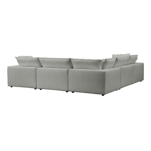 TOV Furniture Cali Modular L-Sectional Sofa: Versatile Performance Fabric Design for Modern Comfort & Style Slate REN-L0090-SEC1