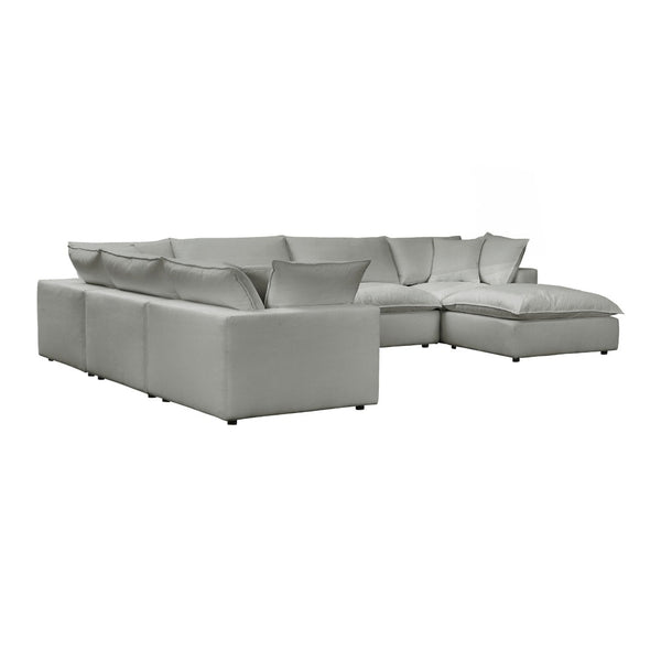 TOV Furniture Cali 7-Piece Modular Sectional Sofa with Performance Fabric for Versatile Living Space Solutions Slate REN-L0090-SEC2