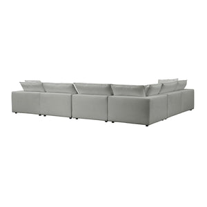 TOV Furniture Cali 7-Piece Modular Sectional Sofa with Performance Fabric for Versatile Living Space Solutions Slate REN-L0090-SEC2