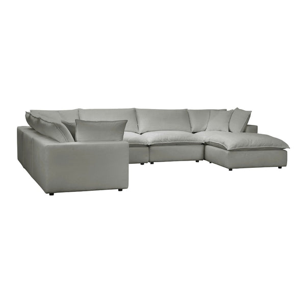 TOV Furniture Cali 7-Piece Modular Sectional Sofa with Performance Fabric for Versatile Living Space Solutions Slate REN-L0090-SEC2
