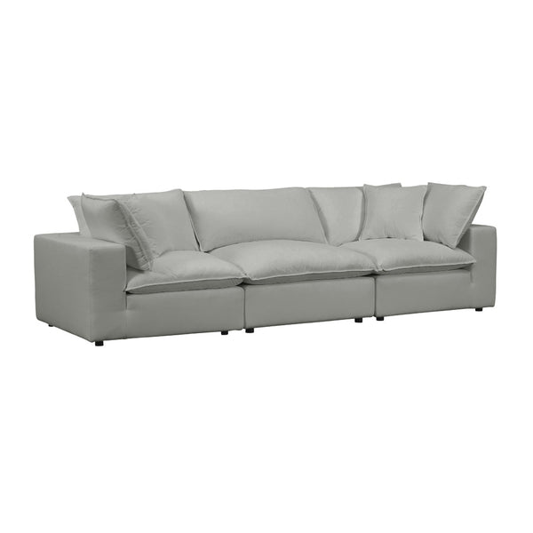TOV Furniture Cali Modular Sectional Sofa - Stylish, Versatile Design with Easy-Care Performance Fabric Upholstery Slate REN-L0090