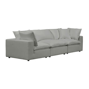 TOV Furniture Cali Modular Sectional Sofa - Stylish, Versatile Design with Easy-Care Performance Fabric Upholstery Slate REN-L0090