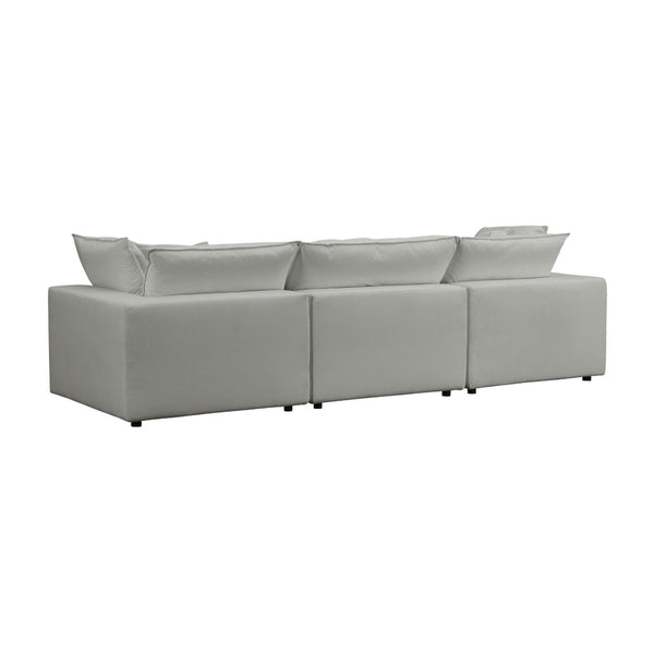 TOV Furniture Cali Modular Sectional Sofa - Stylish, Versatile Design with Easy-Care Performance Fabric Upholstery Slate REN-L0090