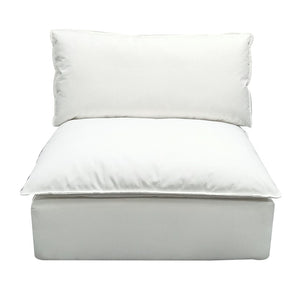 TOV Furniture Cali Modular Armless Chair - Effortless Comfort and Stylish Versatility for Your Living Space Pearl REN-L0092-AC