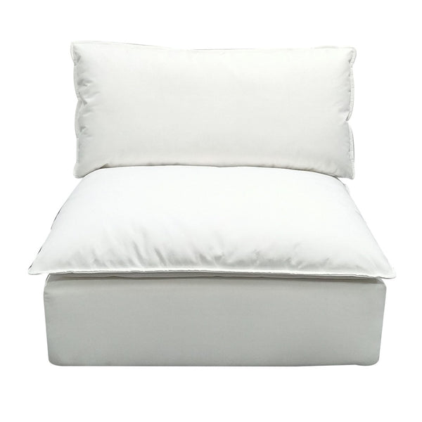 TOV Furniture Cali Modular Armless Chair - Effortless Comfort and Stylish Versatility for Your Living Space Pearl REN-L0092-AC