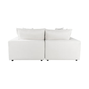 TOV Furniture Cali 80" Modular Loveseat – Versatile Performance Fabric with Contemporary Design for Modern Living Pearl REN-L0092-LS
