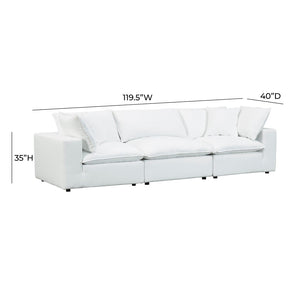 TOV Furniture Cali Modular Sectional Sofa - Stylish, Versatile Design with Easy-Care Performance Fabric Upholstery Pearl REN-L0092