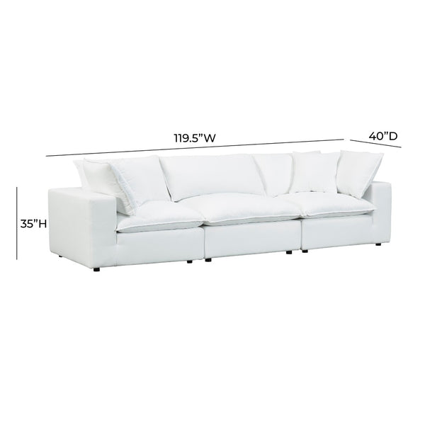 TOV Furniture Cali Modular Sectional Sofa - Stylish, Versatile Design with Easy-Care Performance Fabric Upholstery Pearl REN-L0092