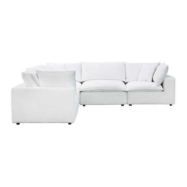 TOV Furniture Cali Modular L-Sectional Sofa: Versatile Performance Fabric Design for Modern Comfort & Style Pearl REN-L0092-SEC1