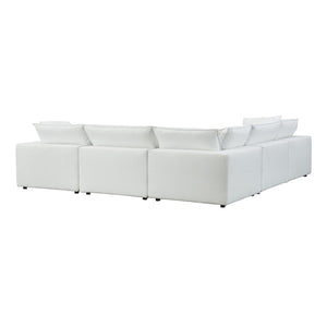 TOV Furniture Cali Modular L-Sectional Sofa: Versatile Performance Fabric Design for Modern Comfort & Style Pearl REN-L0092-SEC1