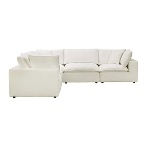 TOV Furniture Cali Modular L-Sectional Sofa: Versatile Performance Fabric Design for Modern Comfort & Style Natural REN-L0094-SEC1