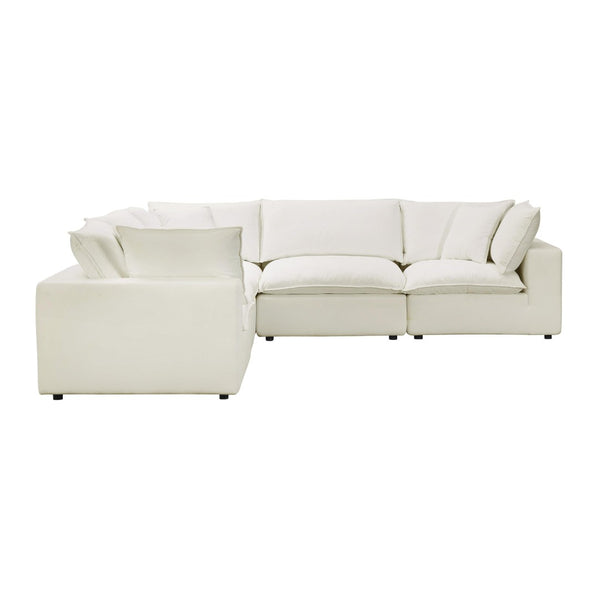 TOV Furniture Cali Modular L-Sectional Sofa: Versatile Performance Fabric Design for Modern Comfort & Style Natural REN-L0094-SEC1