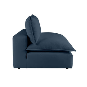 TOV Furniture Cali Modular Armless Chair - Effortless Comfort and Stylish Versatility for Your Living Space Navy REN-L0096-AC