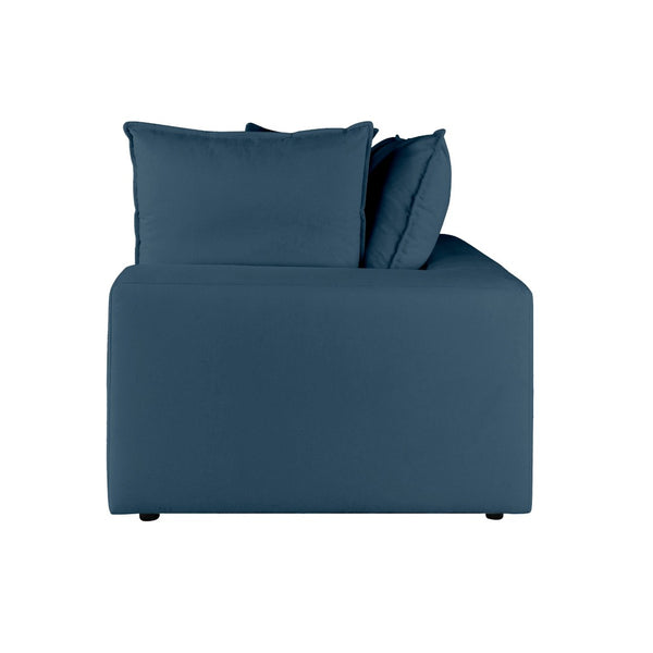 TOV Furniture Cali Modular Corner Chair - Stylish Performance Fabric Seating for Custom Configurations & Comfort Navy REN-L0096-C