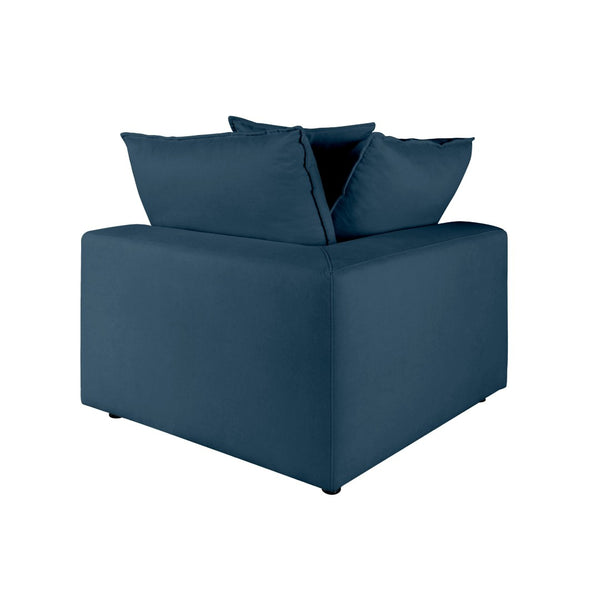 TOV Furniture Cali Modular Corner Chair - Stylish Performance Fabric Seating for Custom Configurations & Comfort Navy REN-L0096-C