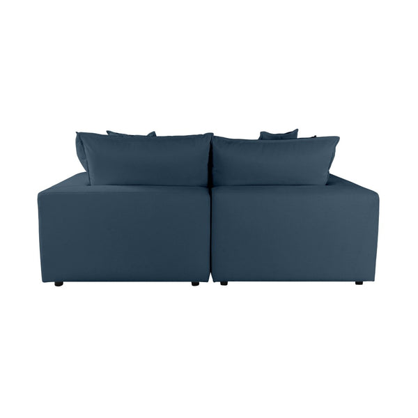TOV Furniture Cali 80" Modular Loveseat – Versatile Performance Fabric with Contemporary Design for Modern Living Navy REN-L0096-LS