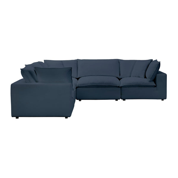 TOV Furniture Cali Modular L-Sectional Sofa: Versatile Performance Fabric Design for Modern Comfort & Style Navy REN-L0096-SEC1