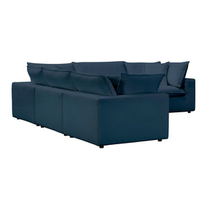 TOV Furniture Cali Modular L-Sectional Sofa: Versatile Performance Fabric Design for Modern Comfort & Style Navy REN-L0096-SEC1