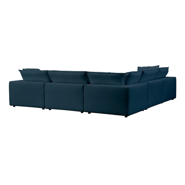 TOV Furniture Cali Modular L-Sectional Sofa: Versatile Performance Fabric Design for Modern Comfort & Style Navy REN-L0096-SEC1