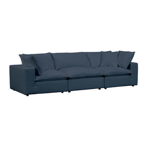 TOV Furniture Cali Modular Sectional Sofa - Stylish, Versatile Design with Easy-Care Performance Fabric Upholstery Navy REN-L0096