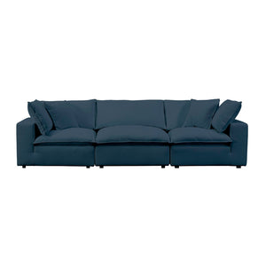 TOV Furniture Cali Modular Sectional Sofa - Stylish, Versatile Design with Easy-Care Performance Fabric Upholstery Navy REN-L0096