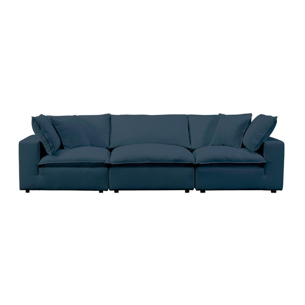 TOV Furniture Cali Modular Sectional Sofa - Stylish, Versatile Design with Easy-Care Performance Fabric Upholstery Navy REN-L0096