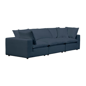 TOV Furniture Cali Modular Sectional Sofa - Stylish, Versatile Design with Easy-Care Performance Fabric Upholstery Navy REN-L0096