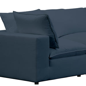 TOV Furniture Cali Modular Sectional Sofa - Stylish, Versatile Design with Easy-Care Performance Fabric Upholstery Navy REN-L0096