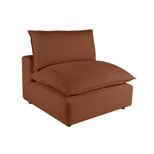TOV Furniture Cali Modular Armless Chair - Effortless Comfort and Stylish Versatility for Your Living Space Rust REN-L0098-AC