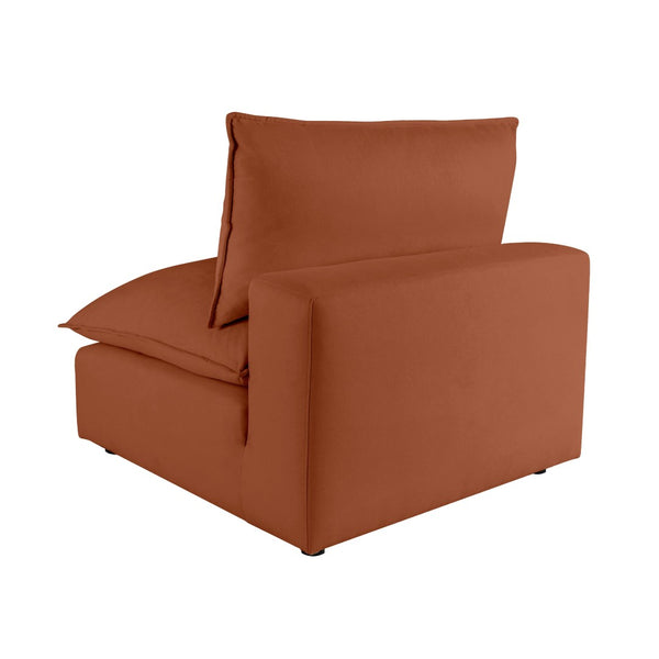 TOV Furniture Cali Modular Armless Chair - Effortless Comfort and Stylish Versatility for Your Living Space Rust REN-L0098-AC