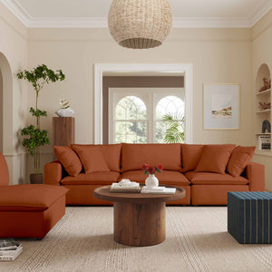 TOV Furniture Cali Modular Sectional Sofa - Stylish, Versatile Design with Easy-Care Performance Fabric Upholstery Rust REN-L0098