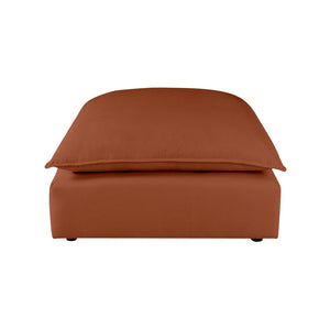 TOV Furniture Cali Performance Fabric Ottoman - Stylish, Versatile Seating for Modern Living Spaces and Comfort Rust REN-L0099