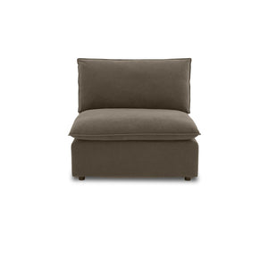 TOV Furniture Cali Chocolate Brown Performance Velvet Armless Chair - Luxurious Modular Seating for Stylish Living REN-L0110-AC