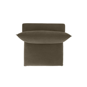 TOV Furniture Cali Chocolate Brown Performance Velvet Armless Chair - Luxurious Modular Seating for Stylish Living REN-L0110-AC