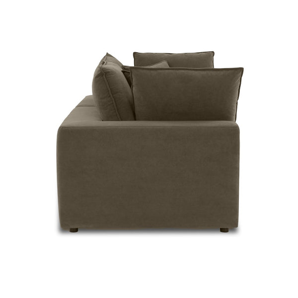 TOV Furniture Cali 80" Chocolate Brown Velvet Loveseat - Modern Comfort & Style with Easy Clean Performance Fabric REN-L0110-LS