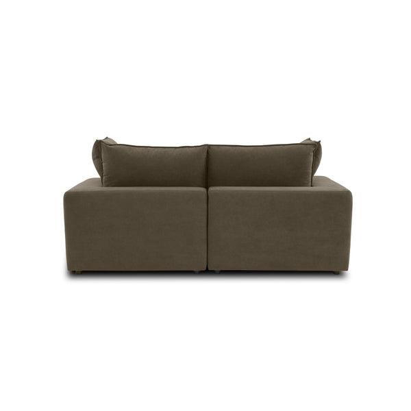 TOV Furniture Cali 80" Chocolate Brown Velvet Loveseat - Modern Comfort & Style with Easy Clean Performance Fabric REN-L0110-LS