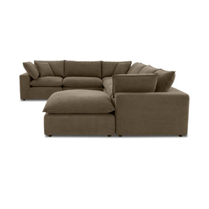 TOV Furniture Cali 7-Piece Chocolate Brown Velvet Sectional Sofa - Luxurious Comfort with Modular Design & Style REN-L0110-SEC-2