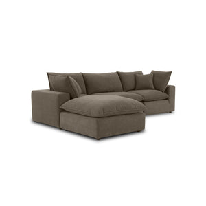 TOV Furniture Cali Luxurious Chocolate Brown Performance Velvet Sectional - Modular Comfort for Modern Living Spaces REN-L0110-SEC