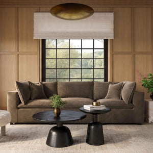 TOV Furniture Cali 120" Modular Chocolate Brown Velvet Sofa - Luxurious Comfort, Versatile Design, Easy Care! REN-L0110