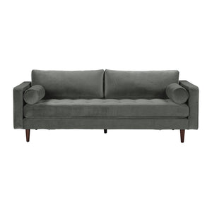 TOV Furniture Cave 88" Velvet Sofa - Mid-Century Modern Elegance with Plush Comfort, Button Tufting & Flexible Design REN-L01143
