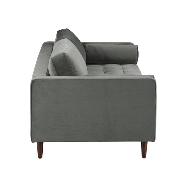 TOV Furniture Cave 88" Velvet Sofa - Mid-Century Modern Elegance with Plush Comfort, Button Tufting & Flexible Design REN-L01143