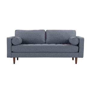 TOV Furniture Cave 76" Navy Tweed Loveseat - Elegant Mid-Century Design with Button Tufting & Superior Comfort REN-L01232