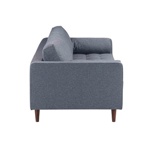 TOV Furniture Cave 76" Navy Tweed Loveseat - Elegant Mid-Century Design with Button Tufting & Superior Comfort REN-L01232