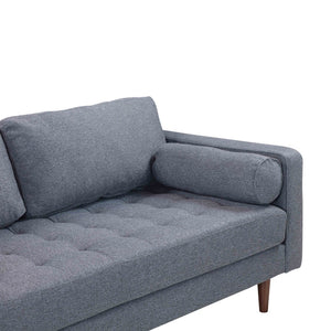 TOV Furniture Cave 76" Navy Tweed Loveseat - Elegant Mid-Century Design with Button Tufting & Superior Comfort REN-L01232