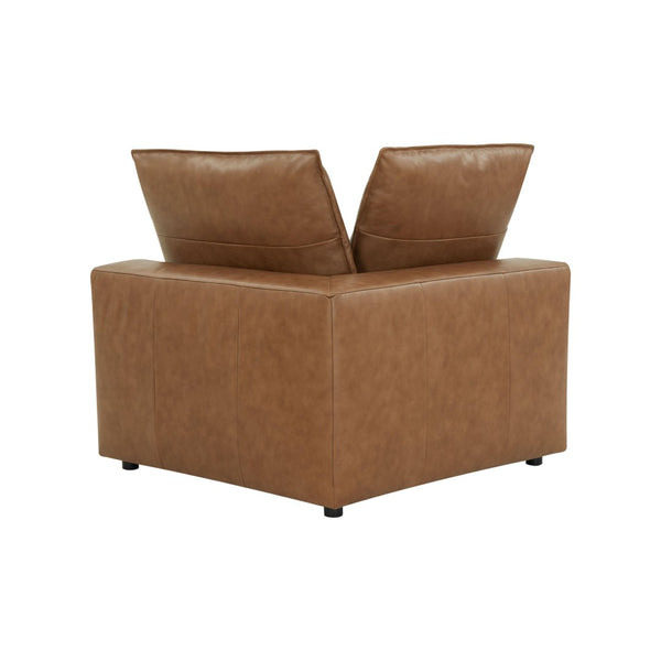 TOV Furniture Cali Brown Leather Modular Corner Chair - Stylish, Versatile, and Comfortable for Any Living Space REN-L0130-C