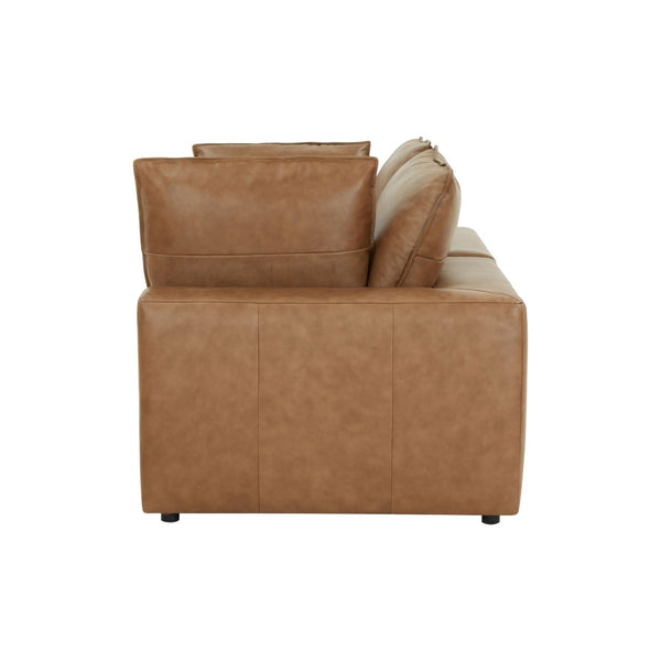 TOV Furniture Cali 80" Brown Leather Modular Loveseat – Stylish, Flexible Seating for Modern Living Spaces REN-L0130-LS